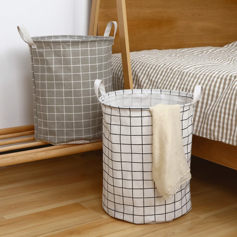 

Laundry Storage Basket Dirty Clothes Household Fabric Nordic Wall-Mounted Folding Waterproof Organize KоѬзина для беля
